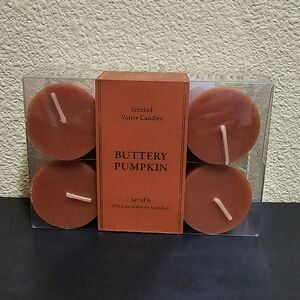 Buttery Pumpkin Scented Votive Candles Set